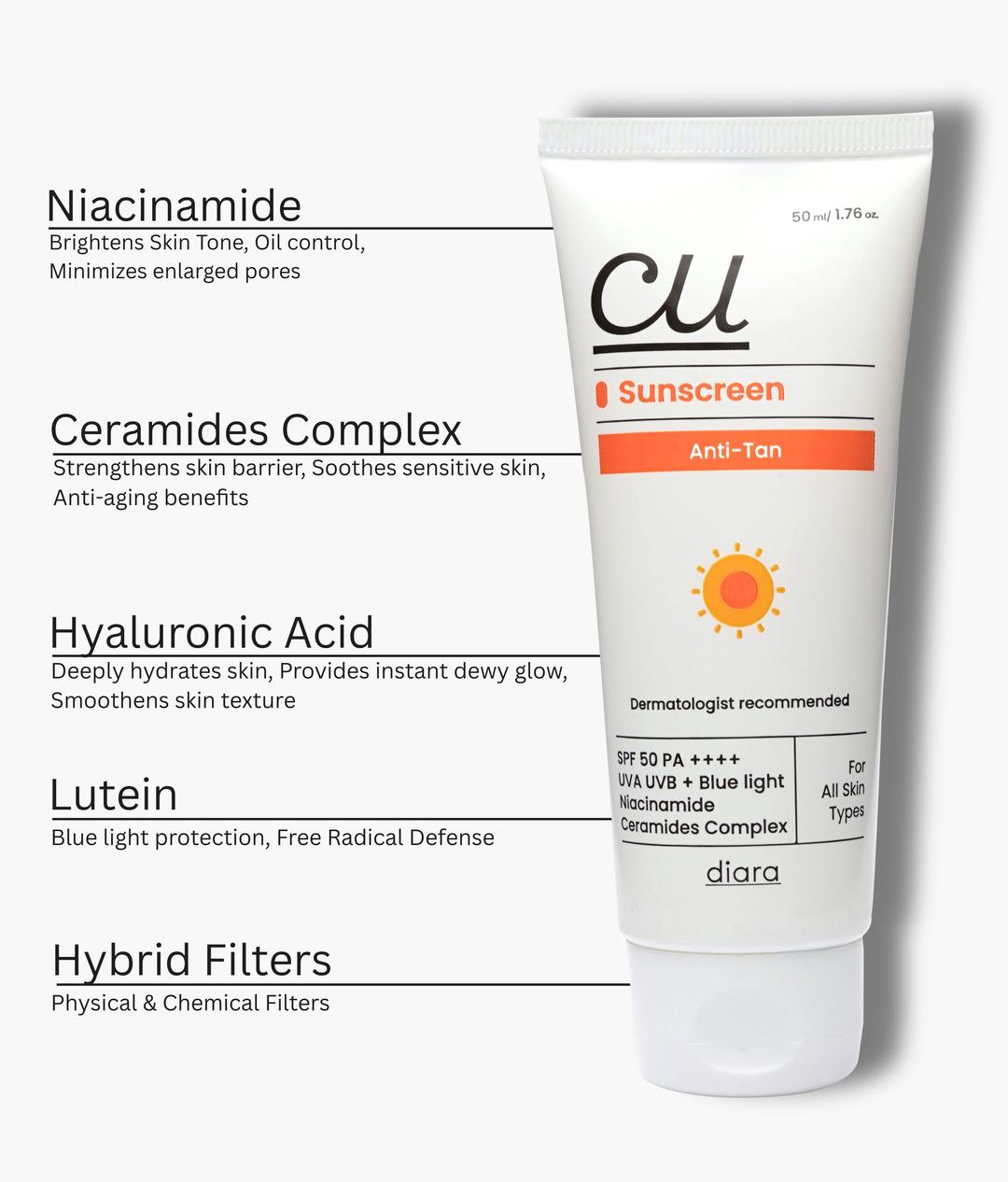 Diara CU Sunscreen front view